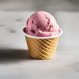 An ice cream that costs one dollar, looking deliciously affordable