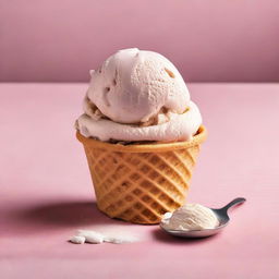 An ice cream that costs one dollar, looking deliciously affordable