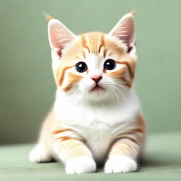 Generate an image of an incredibly cute cat brimming with adorability.