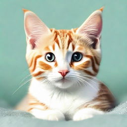 Generate an image of an incredibly cute cat brimming with adorability.