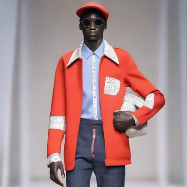 The fashion designer showcased a collection inspired by the iconic attire of a paperboy.
