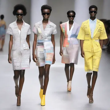 The fashion designer showcased a collection inspired by the iconic attire of a paperboy.