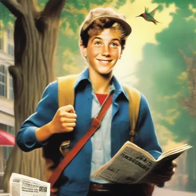 In the fantasy novel, the paperboy possessed magical powers and delivered newspapers with the help of enchanted creatures.