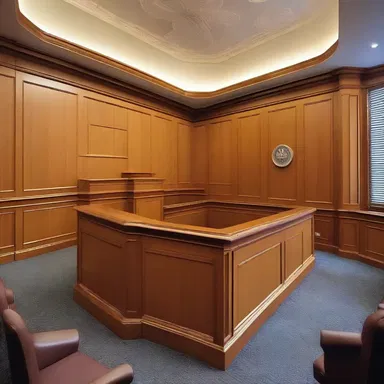The design of the courtroom was meticulously crafted to accommodate the needs of the counsel and the clients.