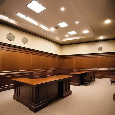 The design of the courtroom was meticulously crafted to accommodate the needs of the counsel and the clients.
