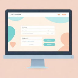 Design a modern, user-friendly login page for a planning application aimed at teachers, adorned with education-related symbols and a soft color palette suggesting simplicity and organization.