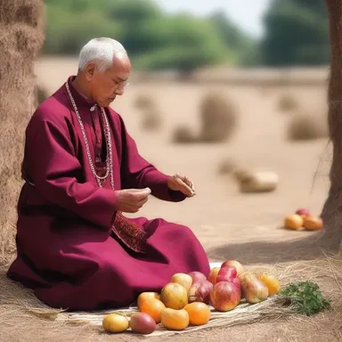 During the ancient ritual, the priest would intone prayers for a bountiful harvest.