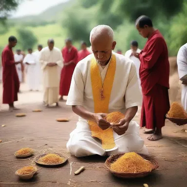 During the ancient ritual, the priest would intone prayers for a bountiful harvest.
