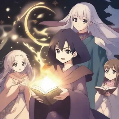 In the anime series, the characters intone magical incantations to cast spells.