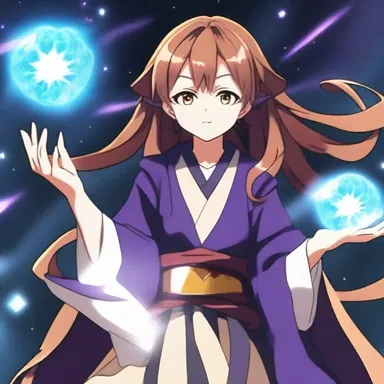 The character in the anime intoned a spell in a low, hypnotic voice, casting a powerful enchantment.