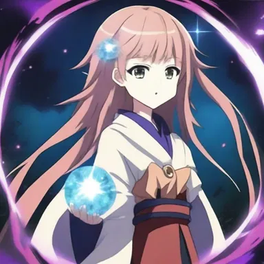 The character in the anime intoned a spell in a low, hypnotic voice, casting a powerful enchantment.