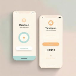 Design a modern and simplistic login screen for a mobile app targeting teachers, incorporating intuitive design elements, education-related symbols and a soothing, neutral color palette.