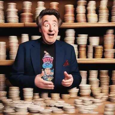 The comedian made an amusing joke about his oddment collection.