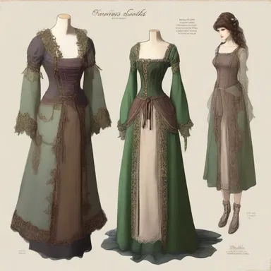In the land of Eliria, the humble seamstresses created magical garments from oddments, wielding the power of the leftover cloth to imbue the clothes with enchantments.