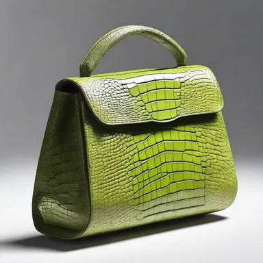 The saurian-inspired handbag collection featured intricate lizard skin patterns.