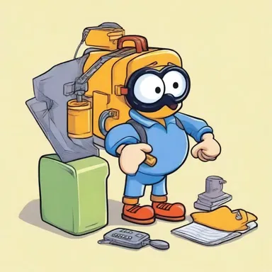 The cartoon character always carried a trusty kit of gadgets to solve any problem.