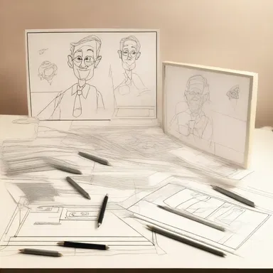 The animator's kit consisted of a lightbox, pencils, and tracing paper to create each frame.