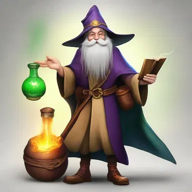 In the realm of magic and dragons, the wizard carried a kit with enchanted potions and spellbooks.