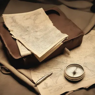 During expeditions, explorers would carry a kit containing maps, compasses, and tools.