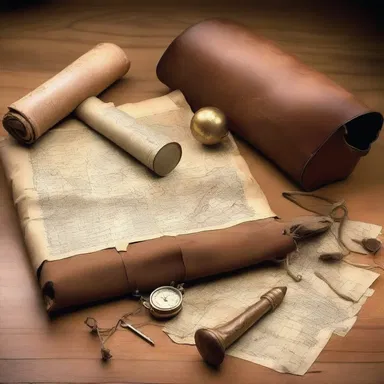 During expeditions, explorers would carry a kit containing maps, compasses, and tools.