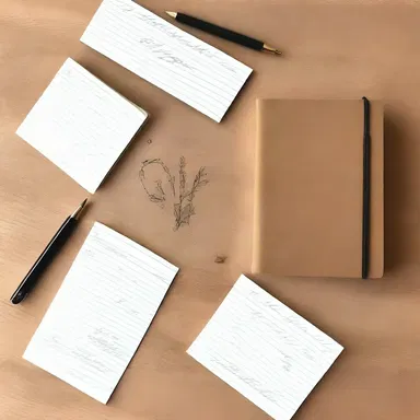 The writer's kit included a notebook, pens, and inspiration cards for jotting down ideas and thoughts.