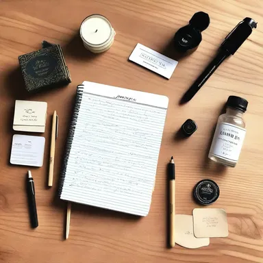 The writer's kit included a notebook, pens, and inspiration cards for jotting down ideas and thoughts.