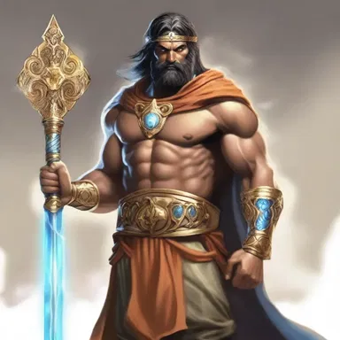 The gods kitted out the hero with magical weapons to help him in his quest.