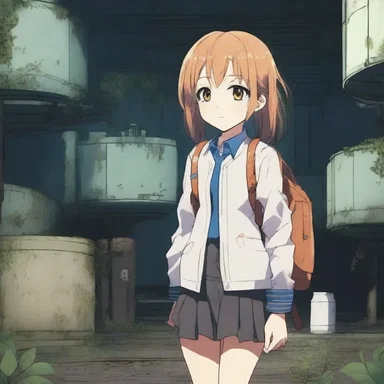In the anime series, the protagonist uncovers a hidden secret lurking beneath their high school - a septic tank containing mysterious organisms.