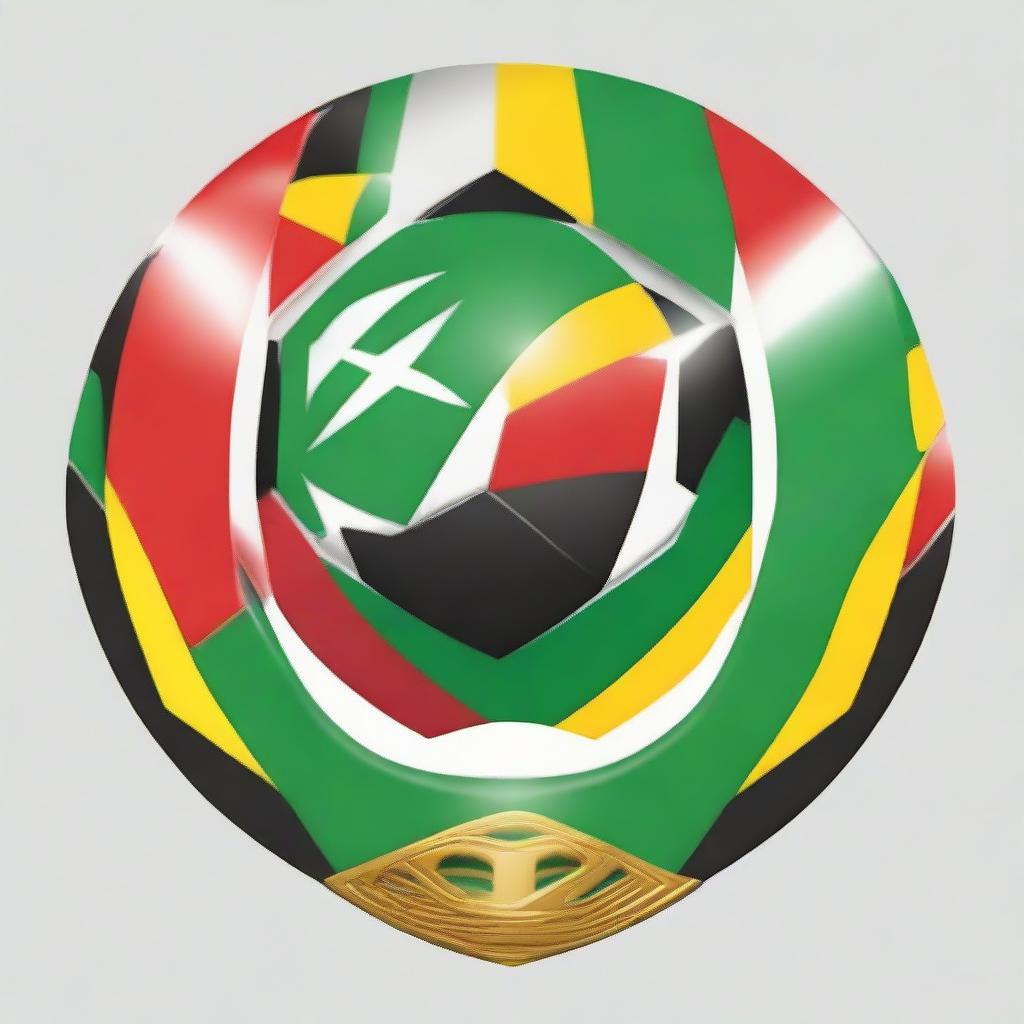 Distinctive emblem of the victorious African national football team for the Africa Cup of Nations 2023, reflecting their nation's colors and symbols