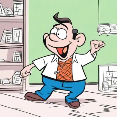 The unreliable character in the cartoon always caused chaos with his unpredictable antics.