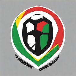 A powerful logo representing the triumphant African national football team of the 2023 Africa Cup of Nations, incorporating their country's colors and unique symbols