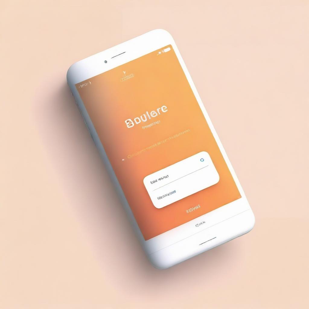 Create a clean, intuitive, and modern login screen for a mobile application, featuring user-friendly design elements, warm color palette, and subtle educational-themed details.