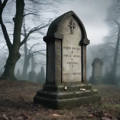 In the gothic novel, the protagonist discovered an osteophyte growing on the ancient tombstone.