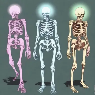 In the fantasy anime series, the mystical creatures possessed glowing osteophytes on their bodies.