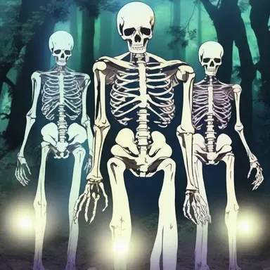 In the fantasy anime series, the mystical creatures possessed glowing osteophytes on their bodies.
