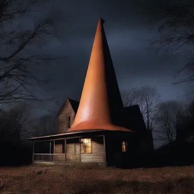 The wind cone flapping violently in the middle of the night added to the eerie atmosphere of the haunted house.