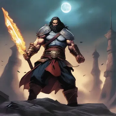 In the magical land of Eldoria, the brave warrior defeated the evil motherfucker sorcerer who threatened the entire kingdom.