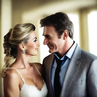 As Sarah gazed into John's eyes, she couldn't help but think how lucky she was to have found a kind-hearted man instead of a motherfucker like her ex-boyfriend.