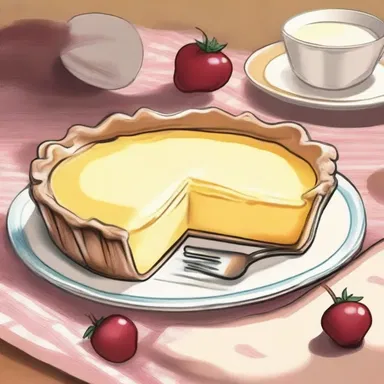 In the novel, the protagonist baked a custard pie for her family to enjoy during the heartwarming family gathering.