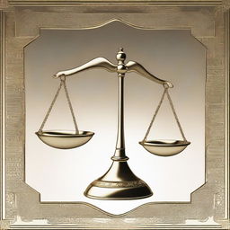 A high-resolution digital art piece showcasing the scales of Libra