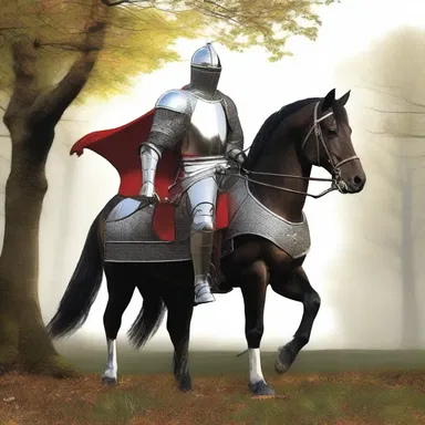 In the novel, the knight proffers his sword to the king as a symbol of his loyalty and service.