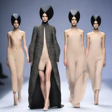 The avant-garde designer showcased a complex and uncomprehended collection that challenged conventional ideas of beauty.