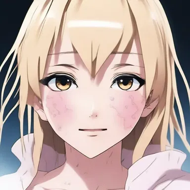The anime character had permeable skin, allowing the liquid to seep through effortlessly.