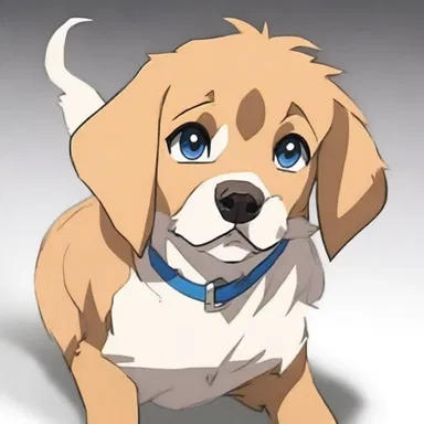 In the anime series, the protagonist's loyal companion is a mutt with extraordinary abilities.