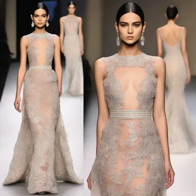 The fashion designer incorporated fretwork motifs into the embroidery of the evening gown, giving it a unique and intricate look.