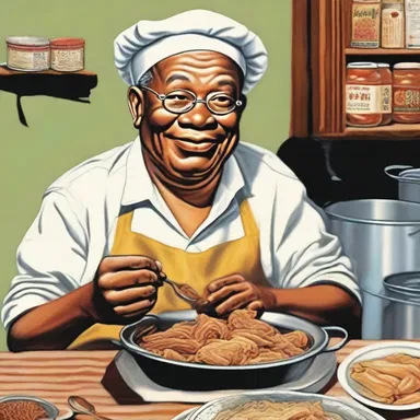 In the novel, the character savored the aroma of chitterlings cooking in the kitchen, reminiscing about his childhood.