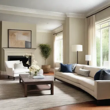 The interior designer suggested a switcheroo in the layout of the living room to create a more open and inviting space.