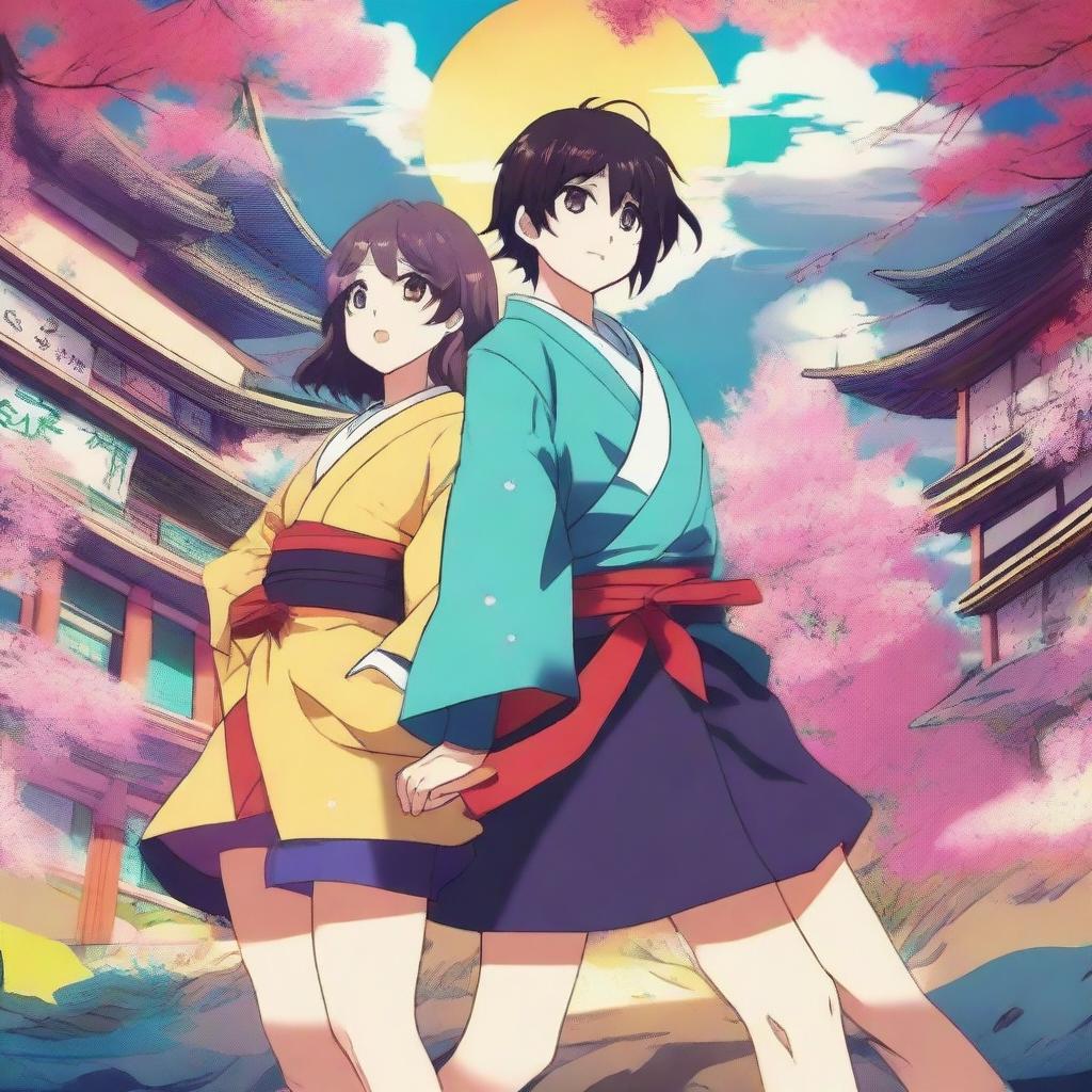 A high-quality digital art piece showcasing a scene from an anime