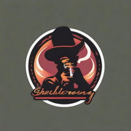 A high-quality digital art logo featuring a silhouette hand holding a whimsically detailed, burning cigar with ash