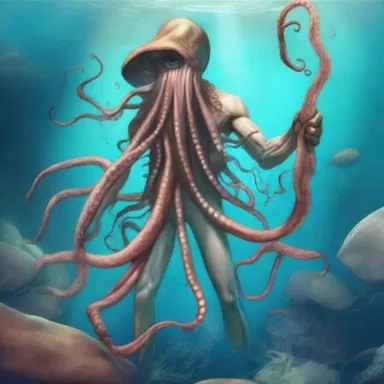 According to ancient Greek mythology, the god Poseidon would often send giant squids to terrorize sailors and protect his underwater domain.